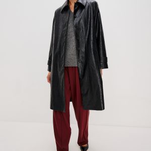 HILLS JACKET - FAUX LEATHER BLACK