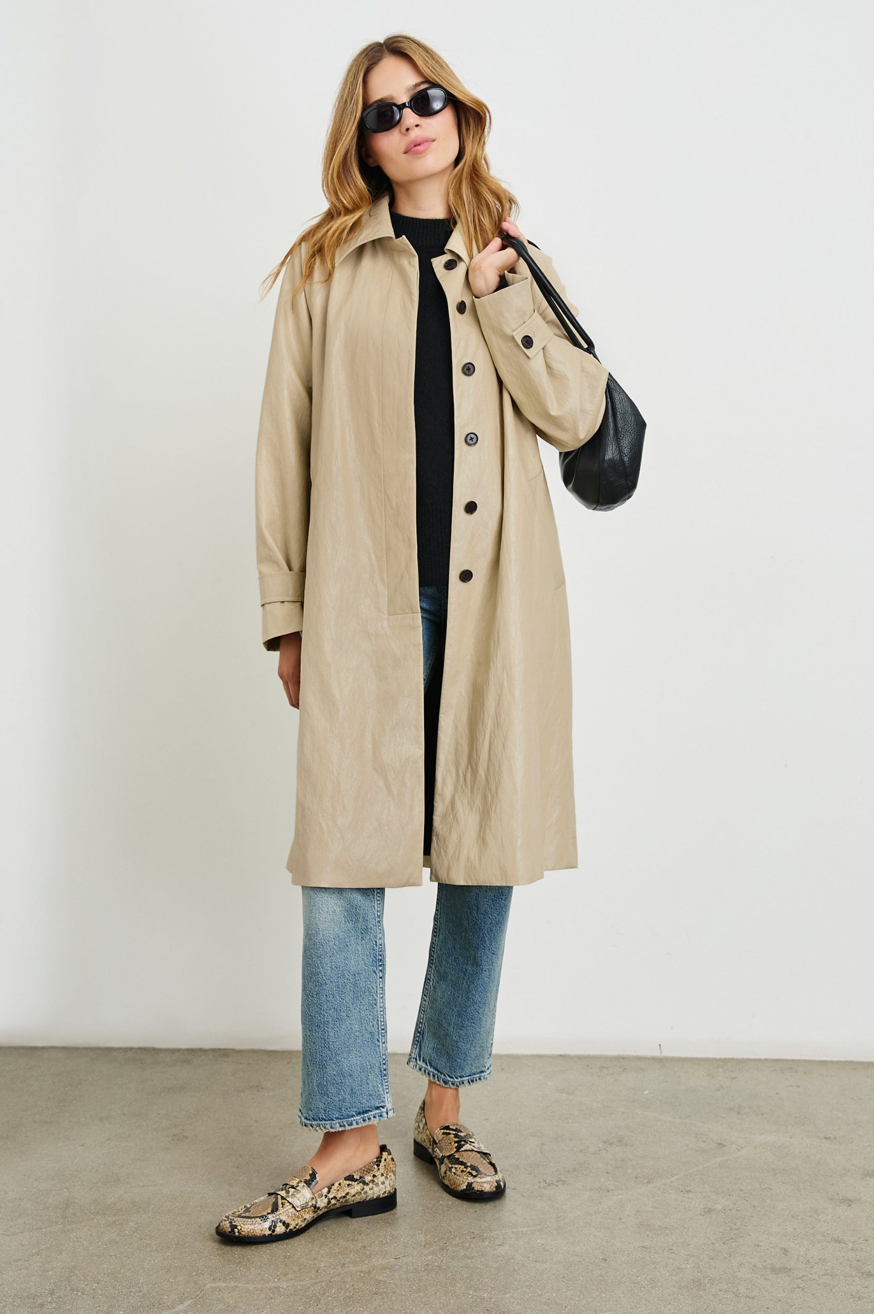 HILLS JACKET - DUNE FAUX LEATHER