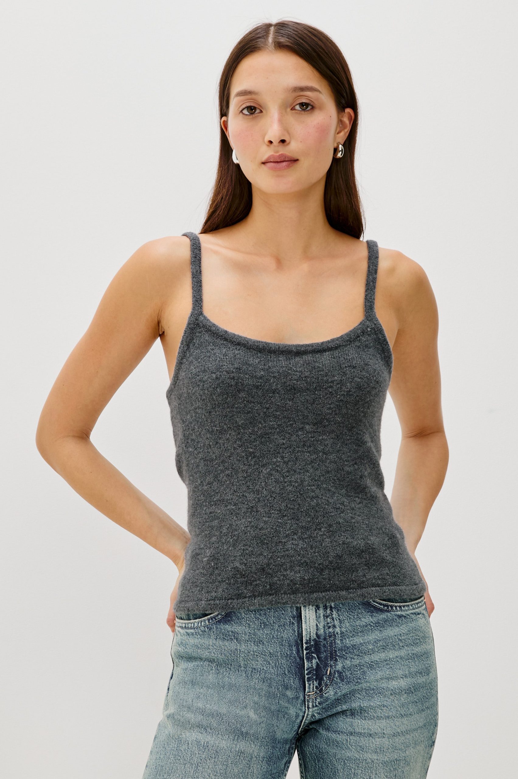 HOLLIE TOP - CHARCOAL