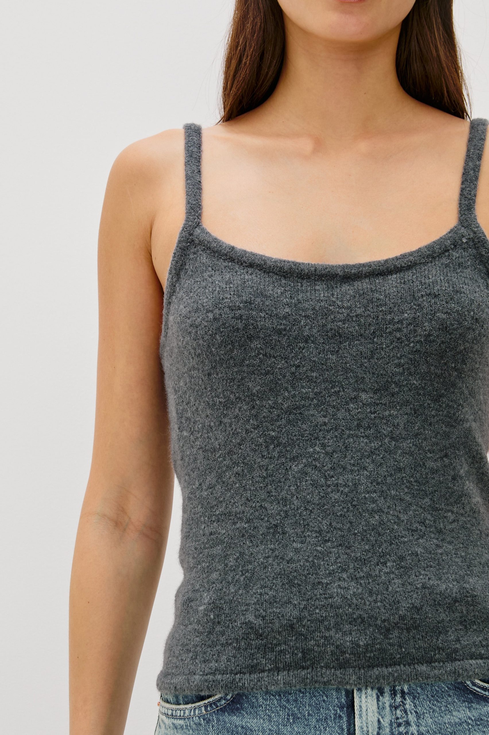 HOLLIE TOP - CHARCOAL - Image 2