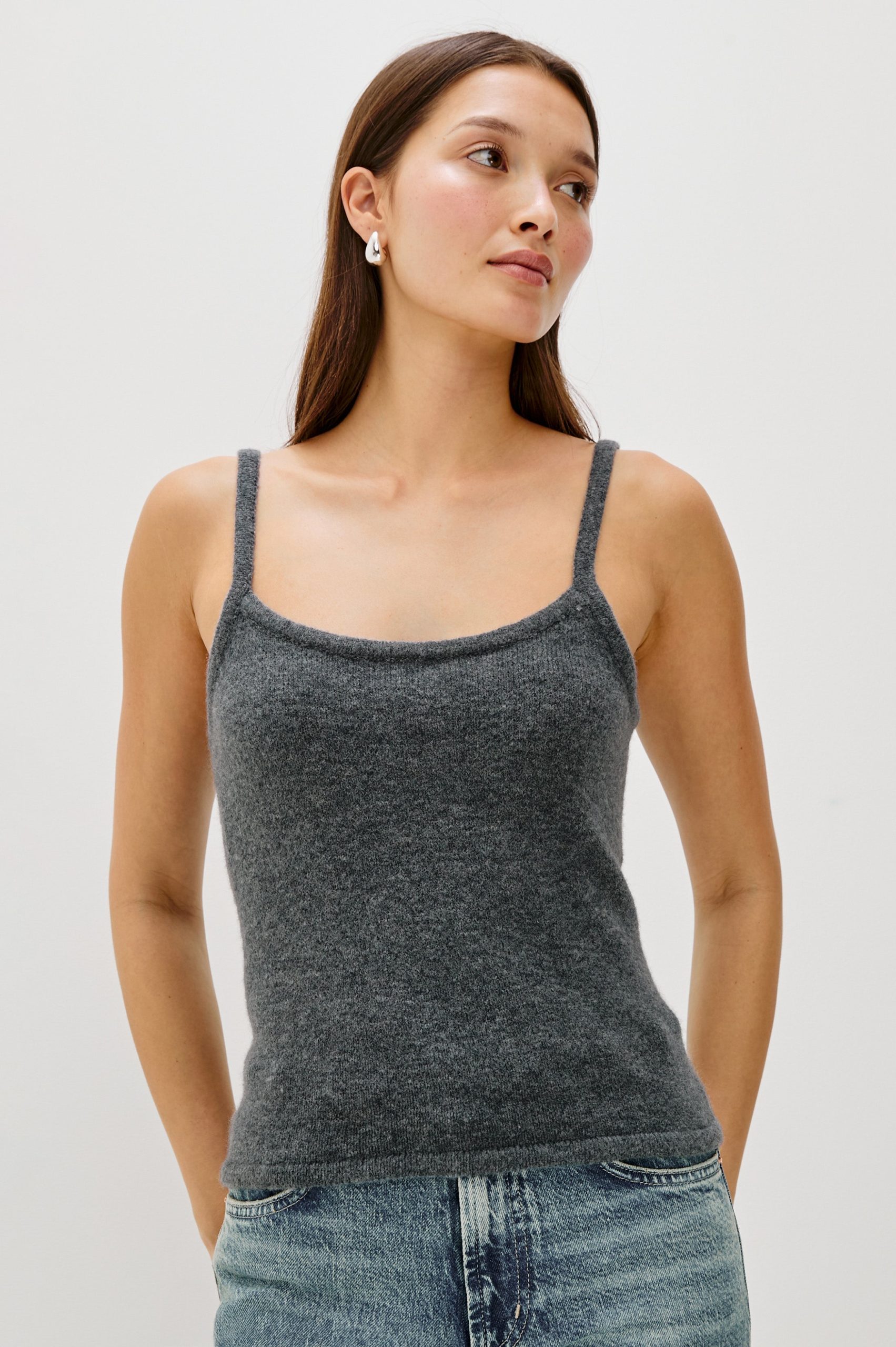 HOLLIE TOP - CHARCOAL - Image 4
