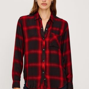 HUNTER SHIRT - DIFFUSED CARDINAL BLACK