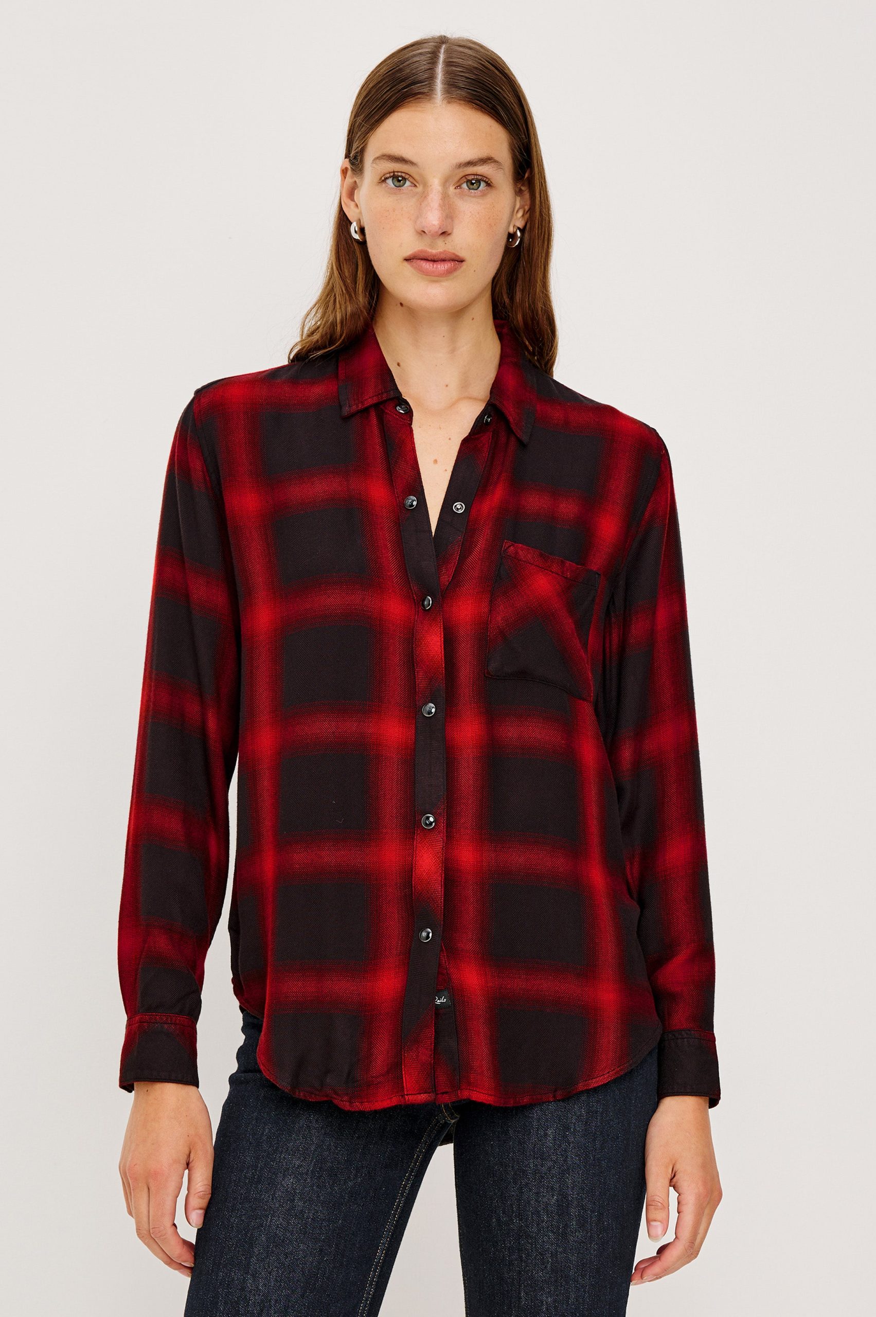 HUNTER SHIRT - DIFFUSED CARDINAL BLACK