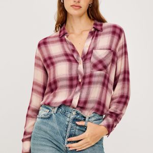 HUNTER SHIRT - FADED PLUM IVORY