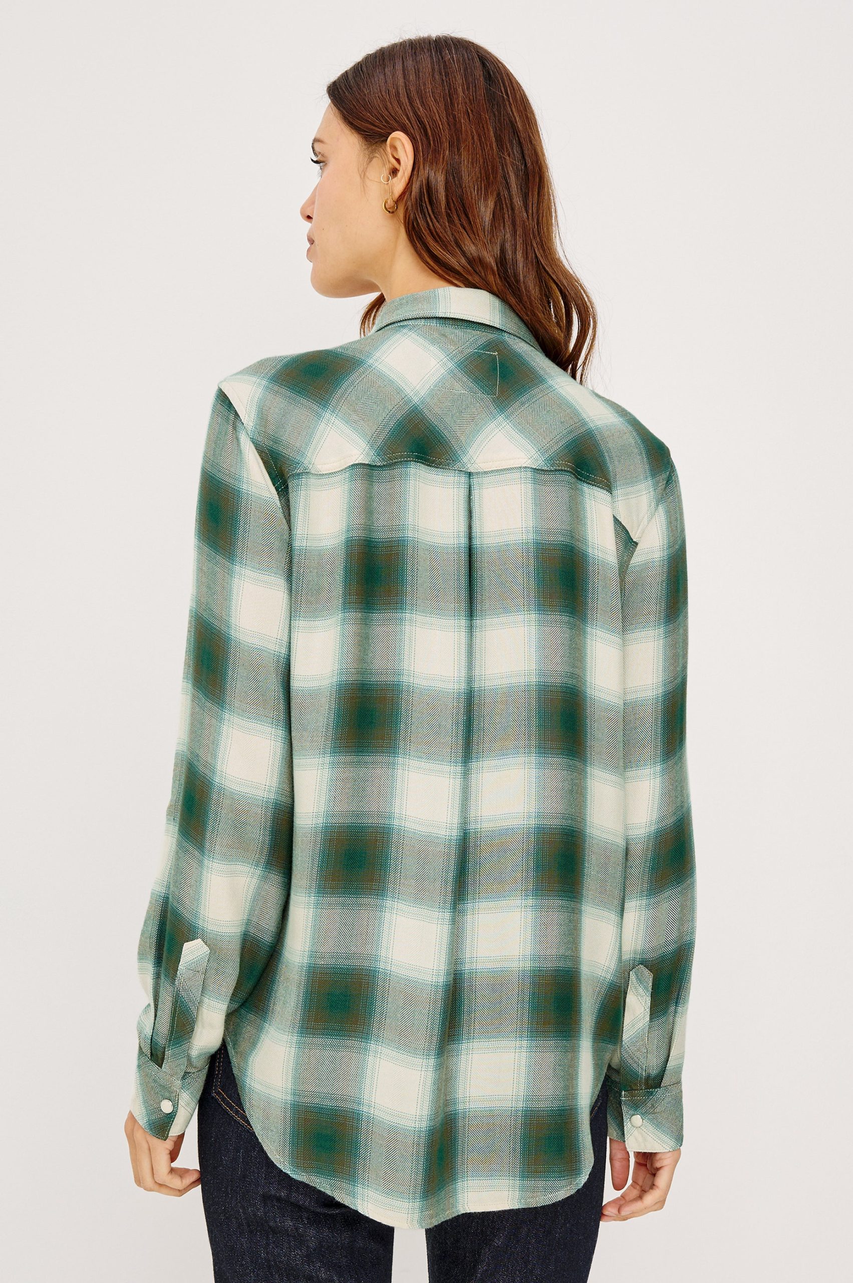 HUNTER SHIRT - IVORY OLIVE TEAL - Image 4