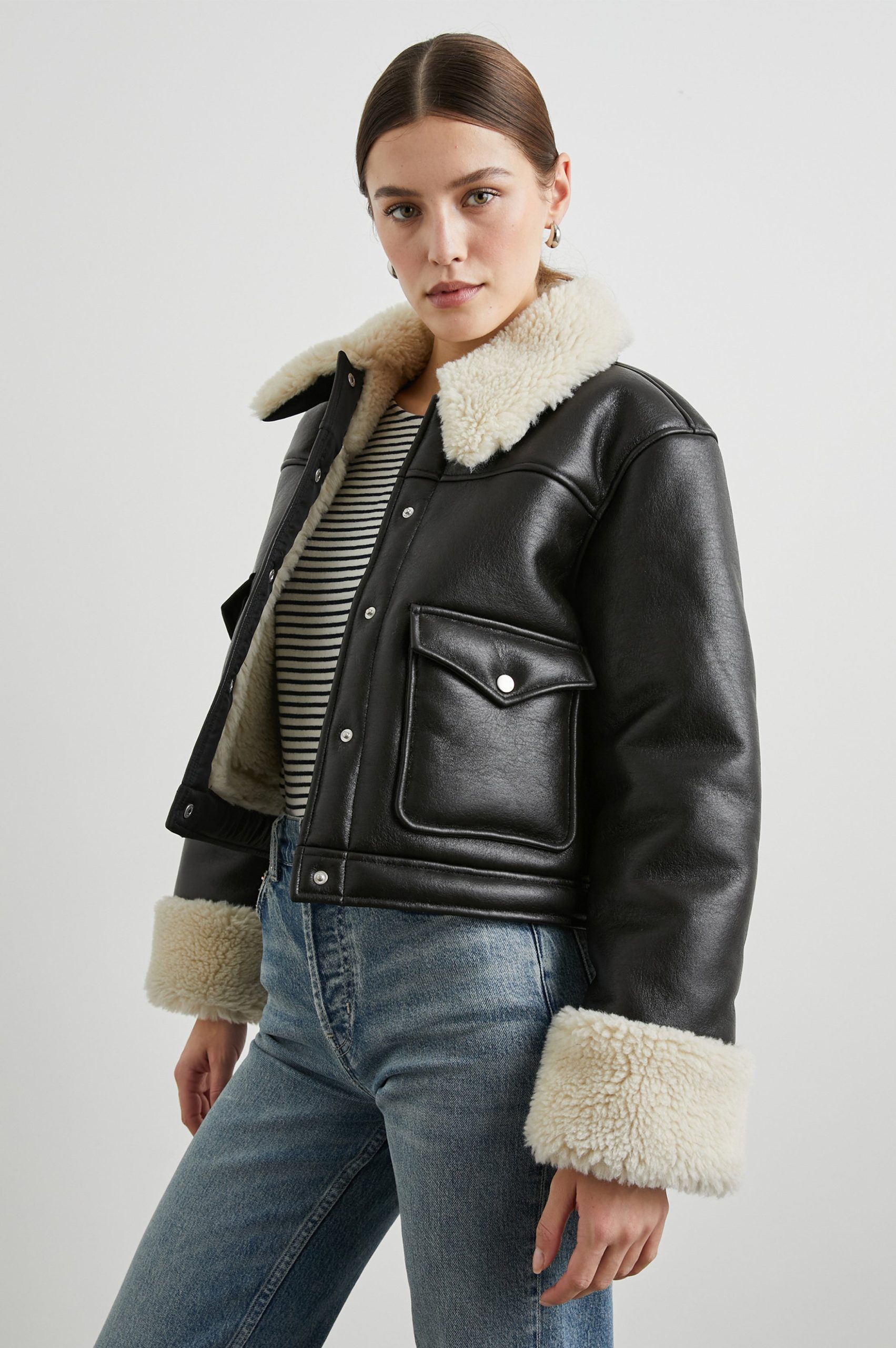 IMANI JACKET - BLACK IVORY - Image 3