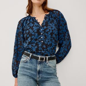 INDI TOP - MIDNIGHT SILHOUETTE FLORAL