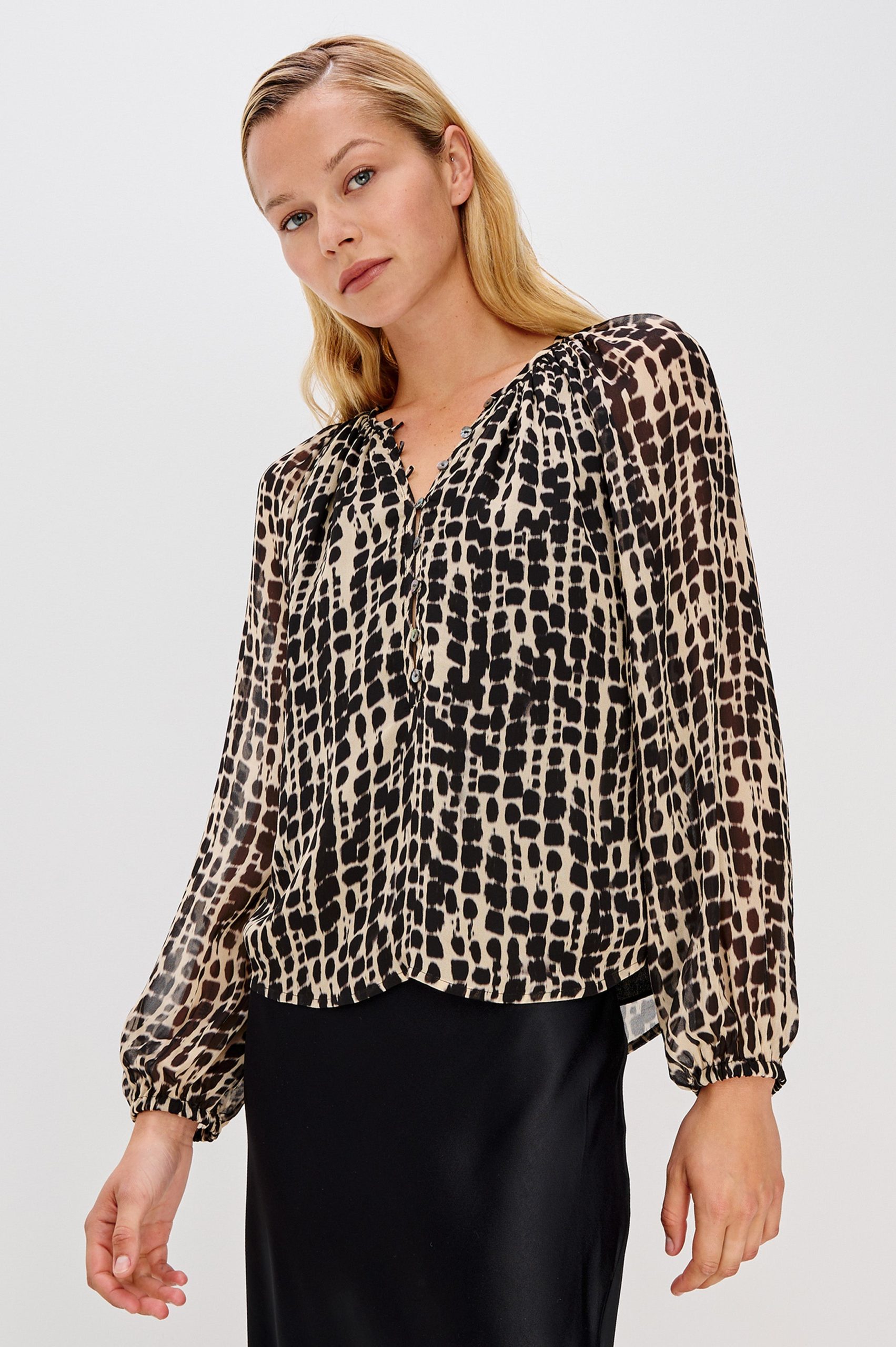INDI TOP - SPOTTED SHIBORI