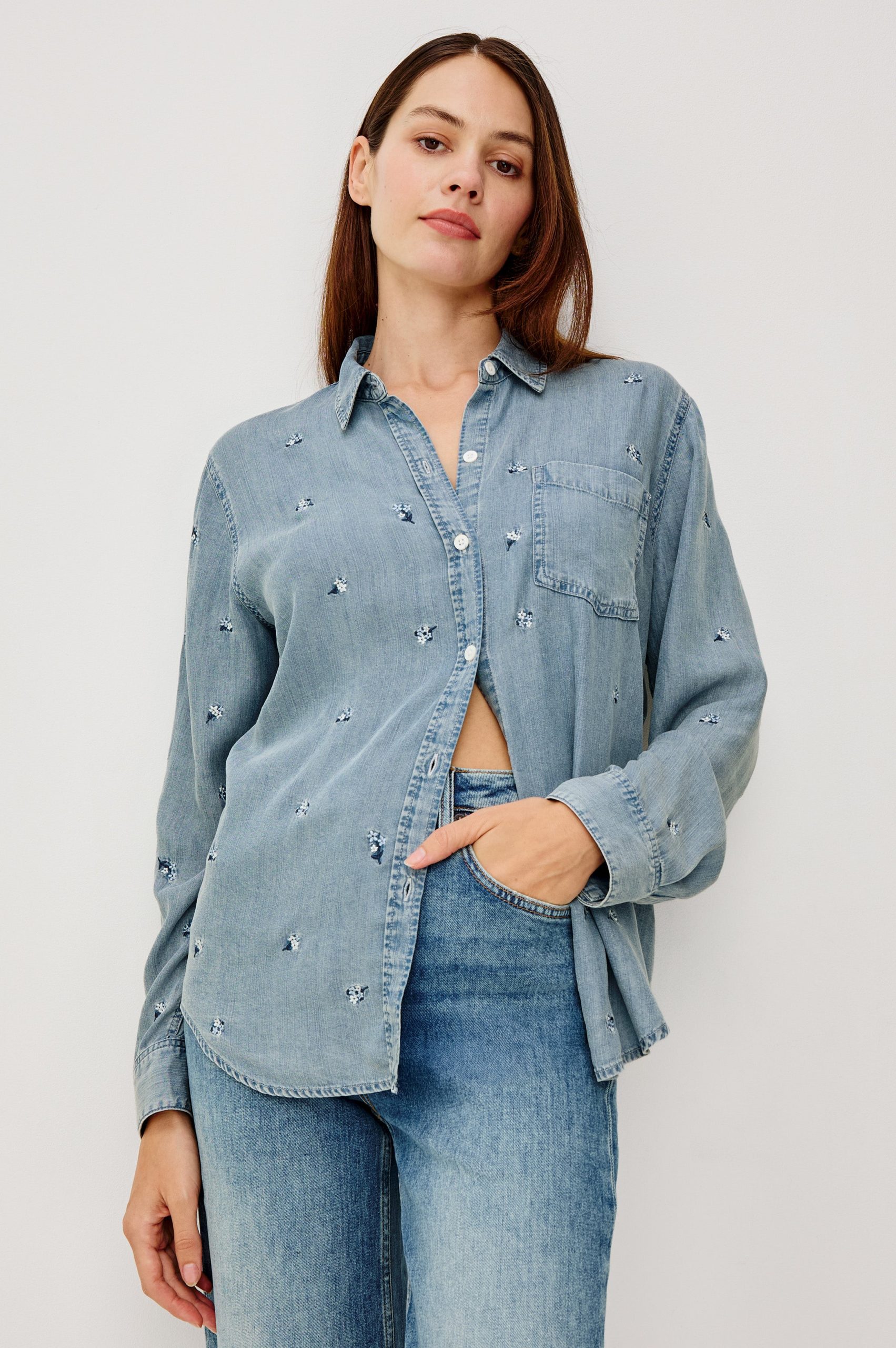 INGRID SHIRT - BLUE BLOSSOMS