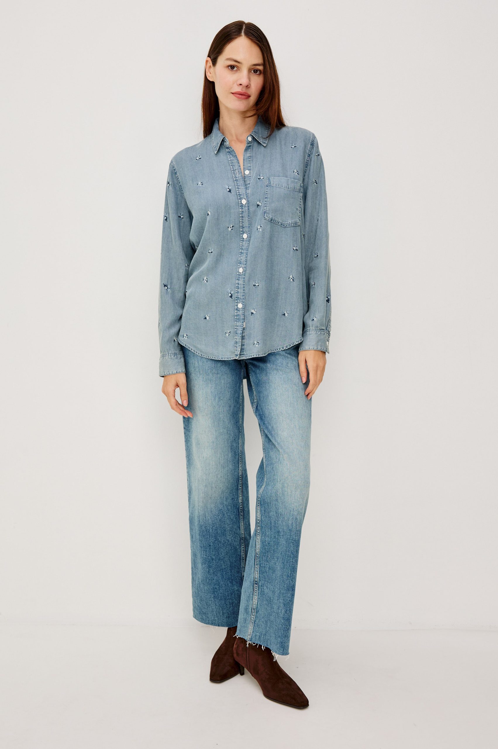 INGRID SHIRT - BLUE BLOSSOMS - Image 4