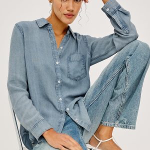 INGRID SHIRT - MED VINTAGE CLOUD WASH