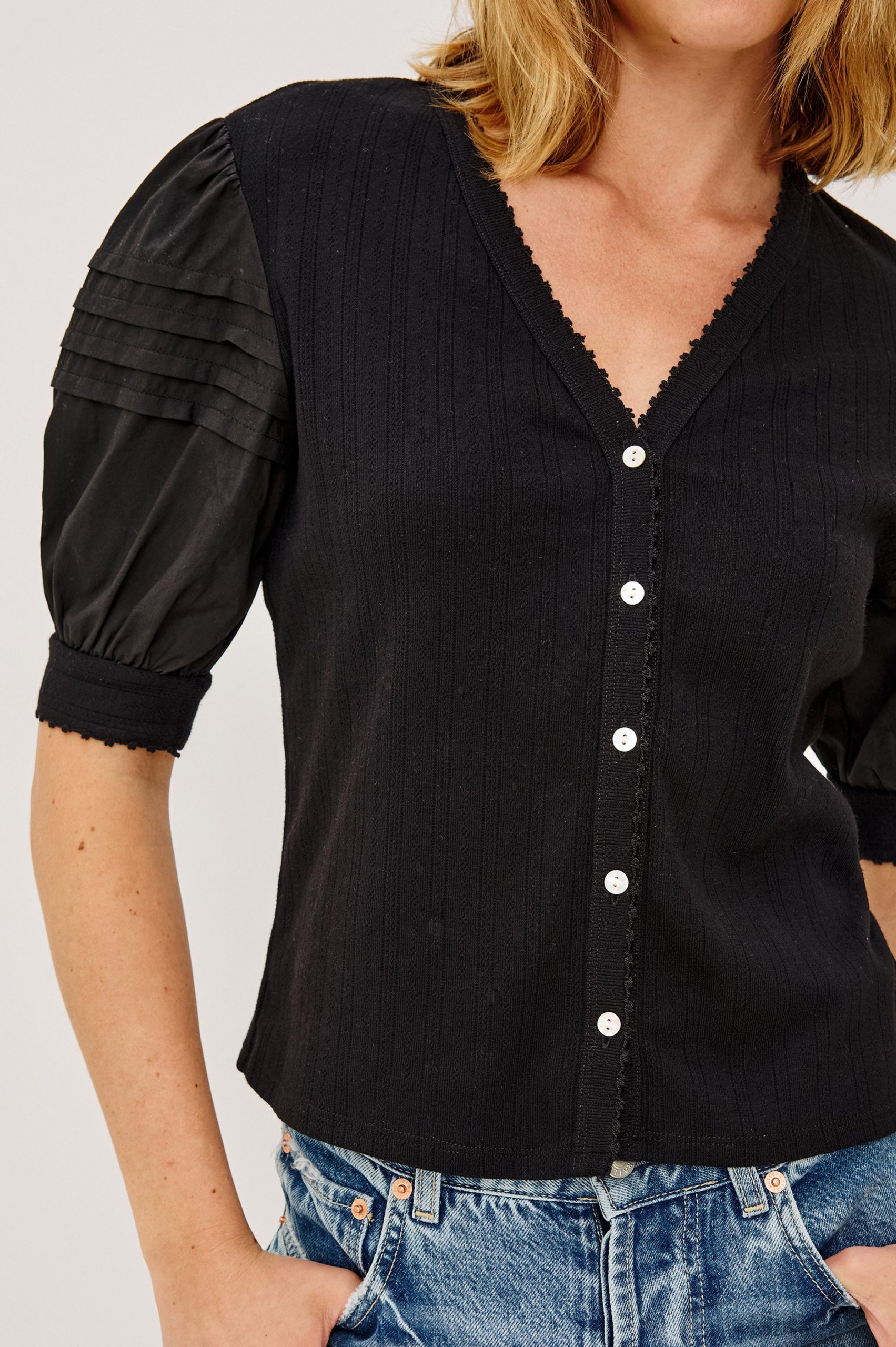 JESSIE SHIRT - BLACK - Image 2