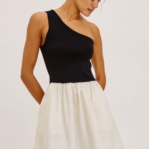 JOANNE DRESS - BLACK IVORY