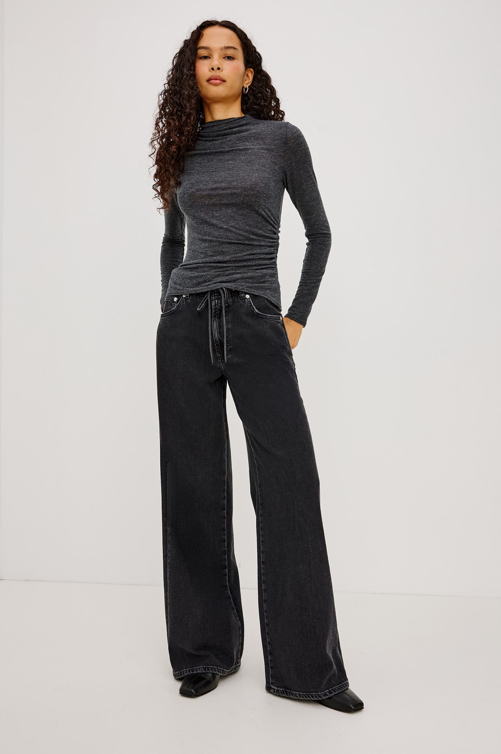 JOELLE TOP - CHARCOAL - Image 3
