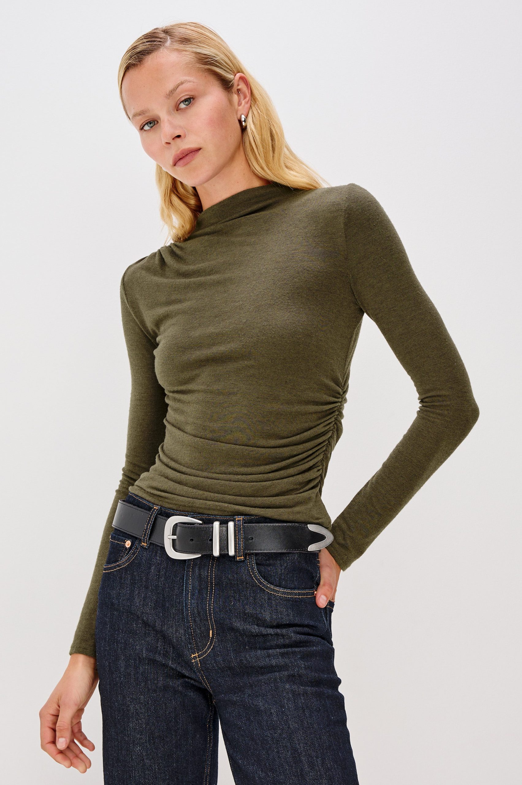 JOELLE TOP - HEATHER OLIVE - Image 9