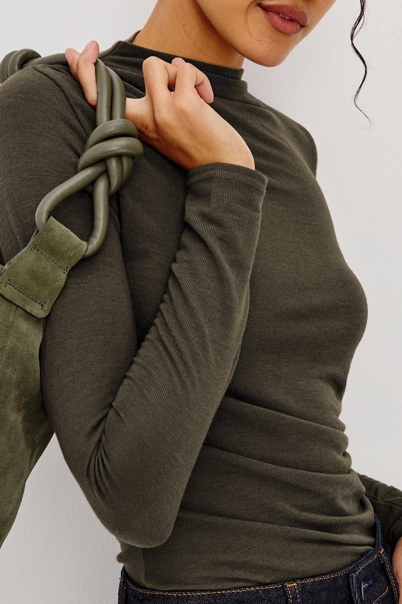 JOELLE TOP - HEATHER OLIVE - Image 2