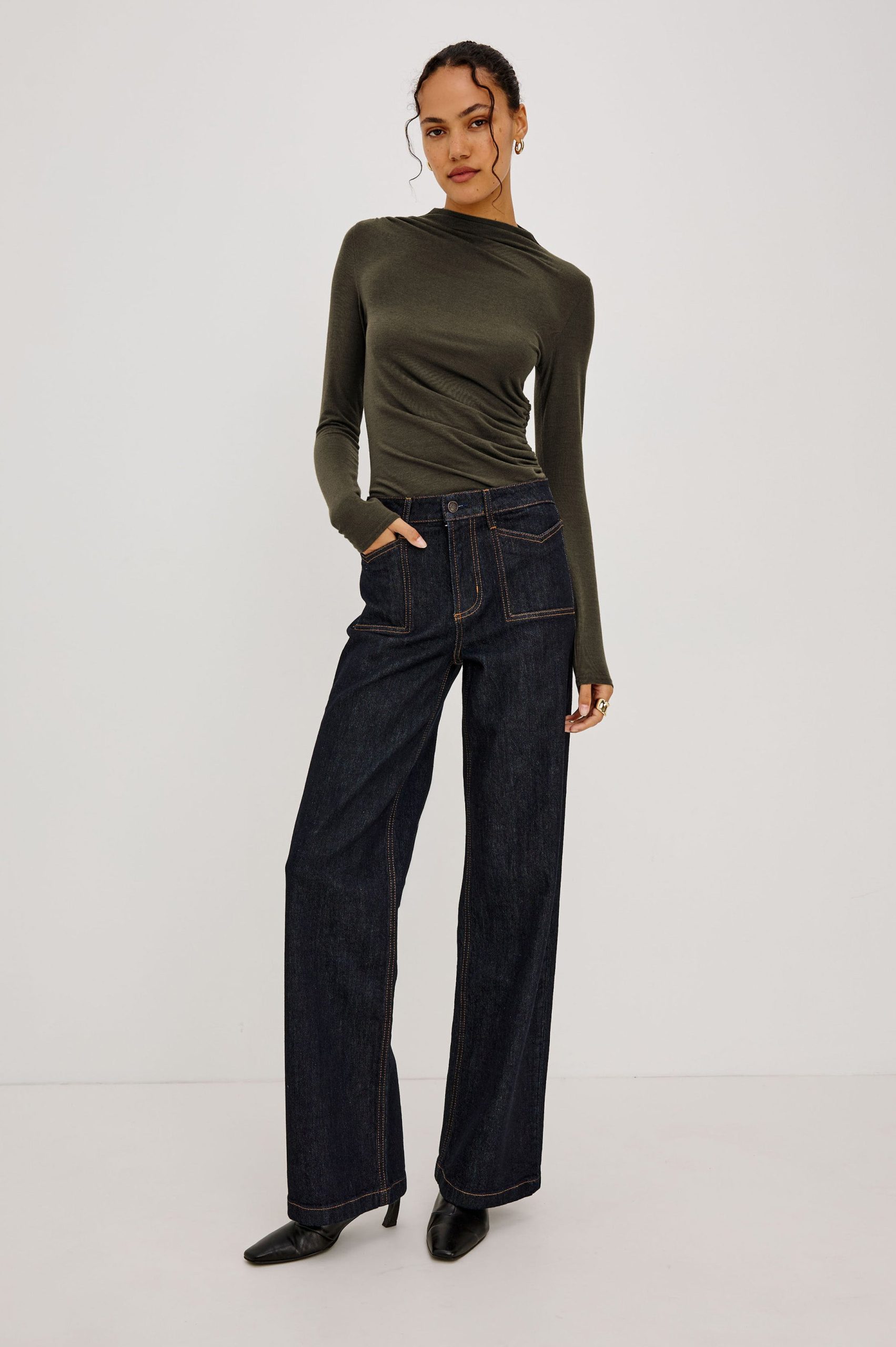 JOELLE TOP - HEATHER OLIVE - Image 3