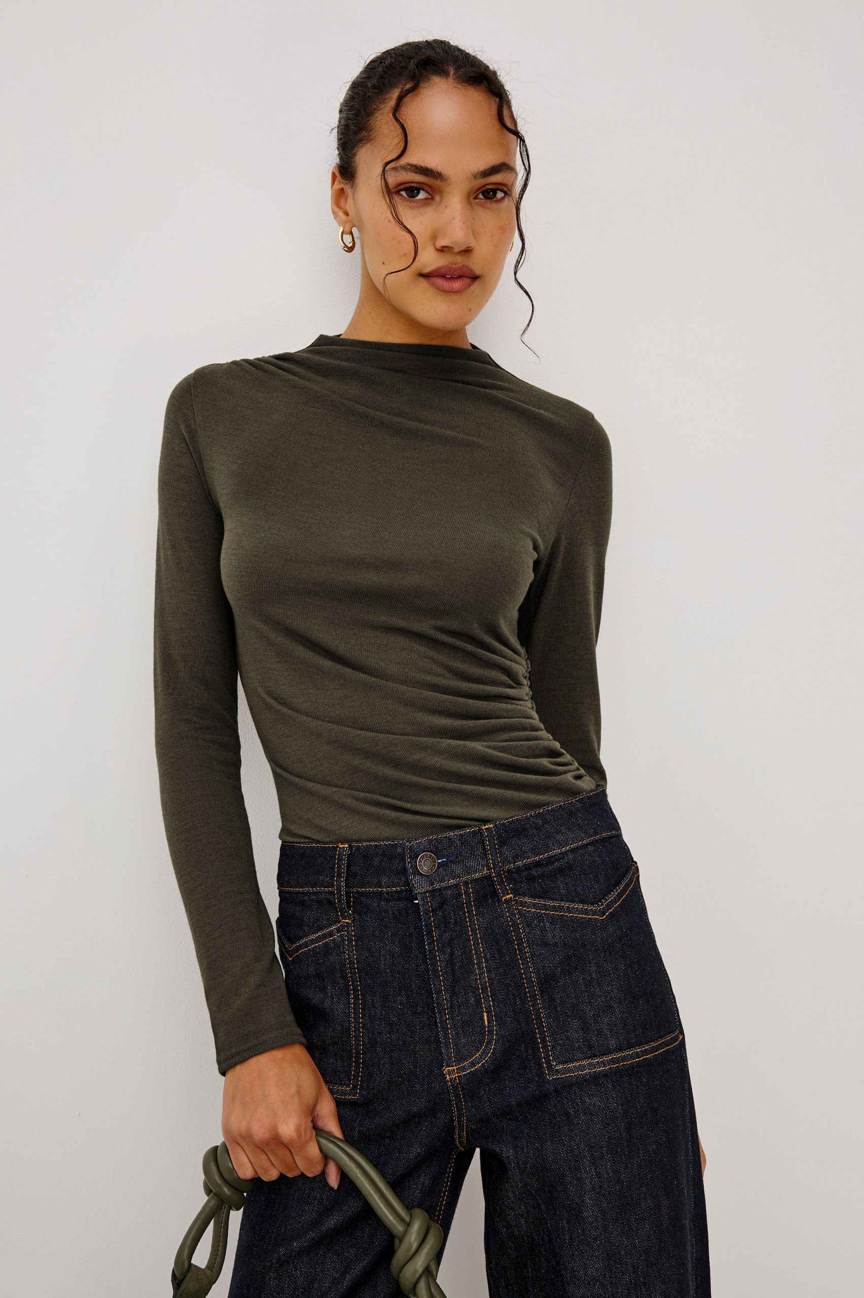 JOELLE TOP - HEATHER OLIVE - Image 4