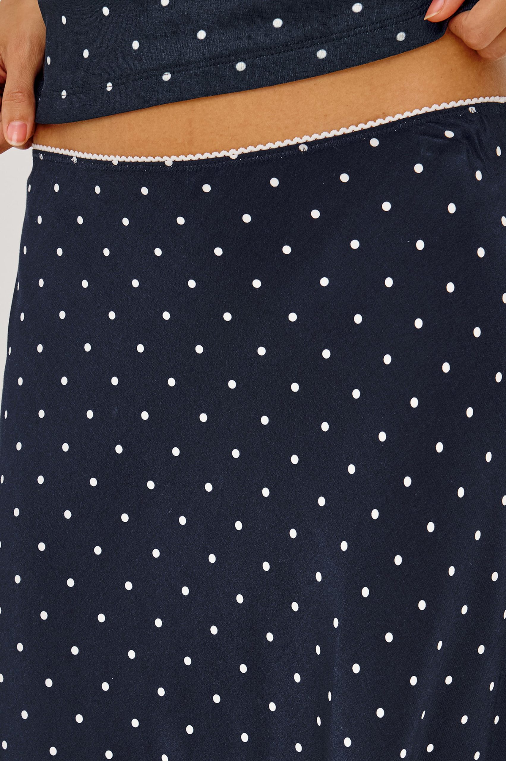 JOLENE SKIRT - NAVY POLKA DOTS - Image 2