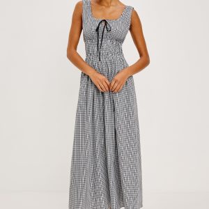 JORDIE DRESS - BLACK GINGHAM