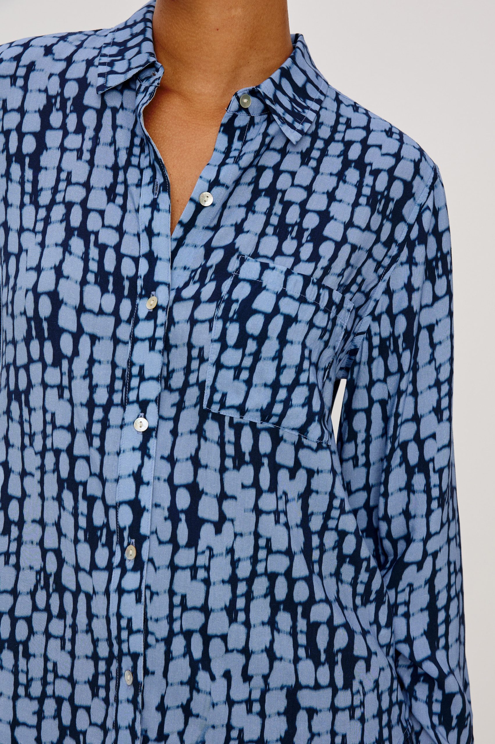 JOSEPHINE SHIRT - INDIGO SHIBORI - Image 2