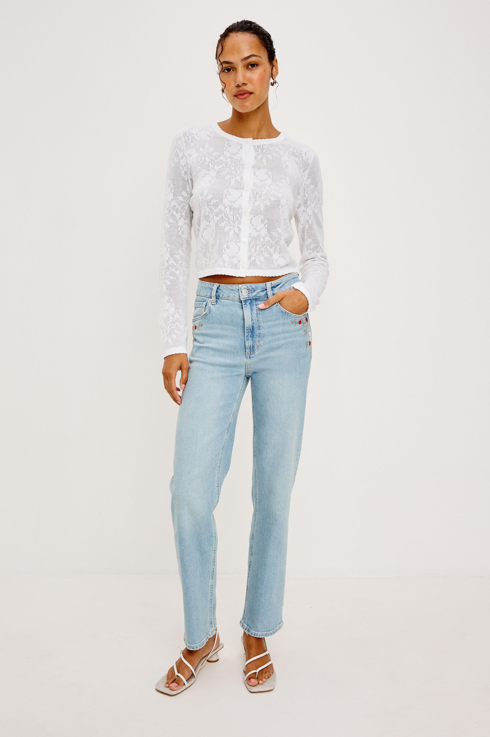 JULY CARDIGAN - WHITE - Image 4
