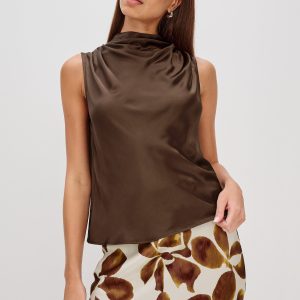 KALEEN TOP - ESPRESSO