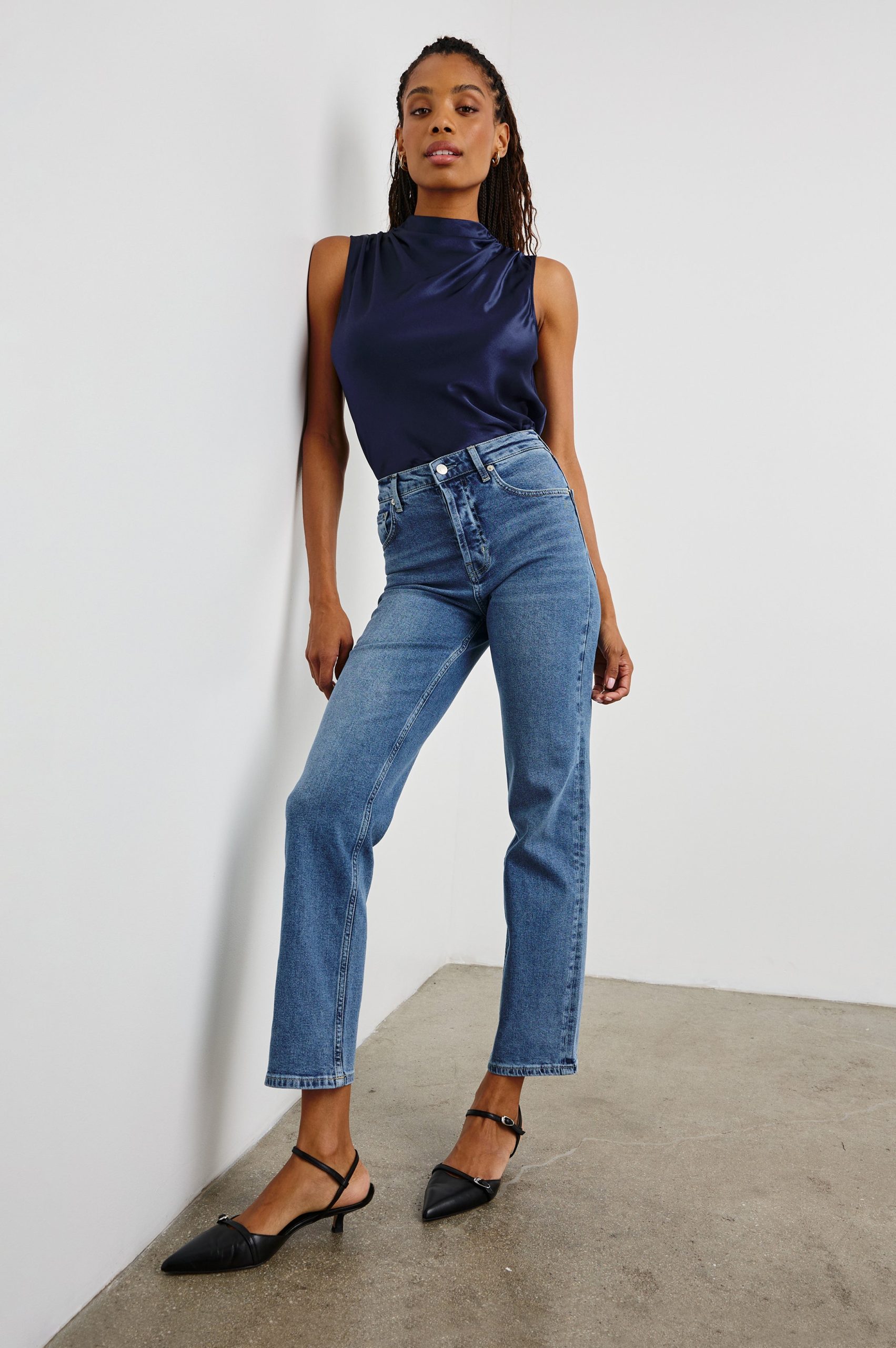 KALEEN TOP - NAVY - Image 4