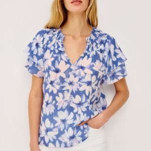 KAMILA TOP - BLUE AMARANTH