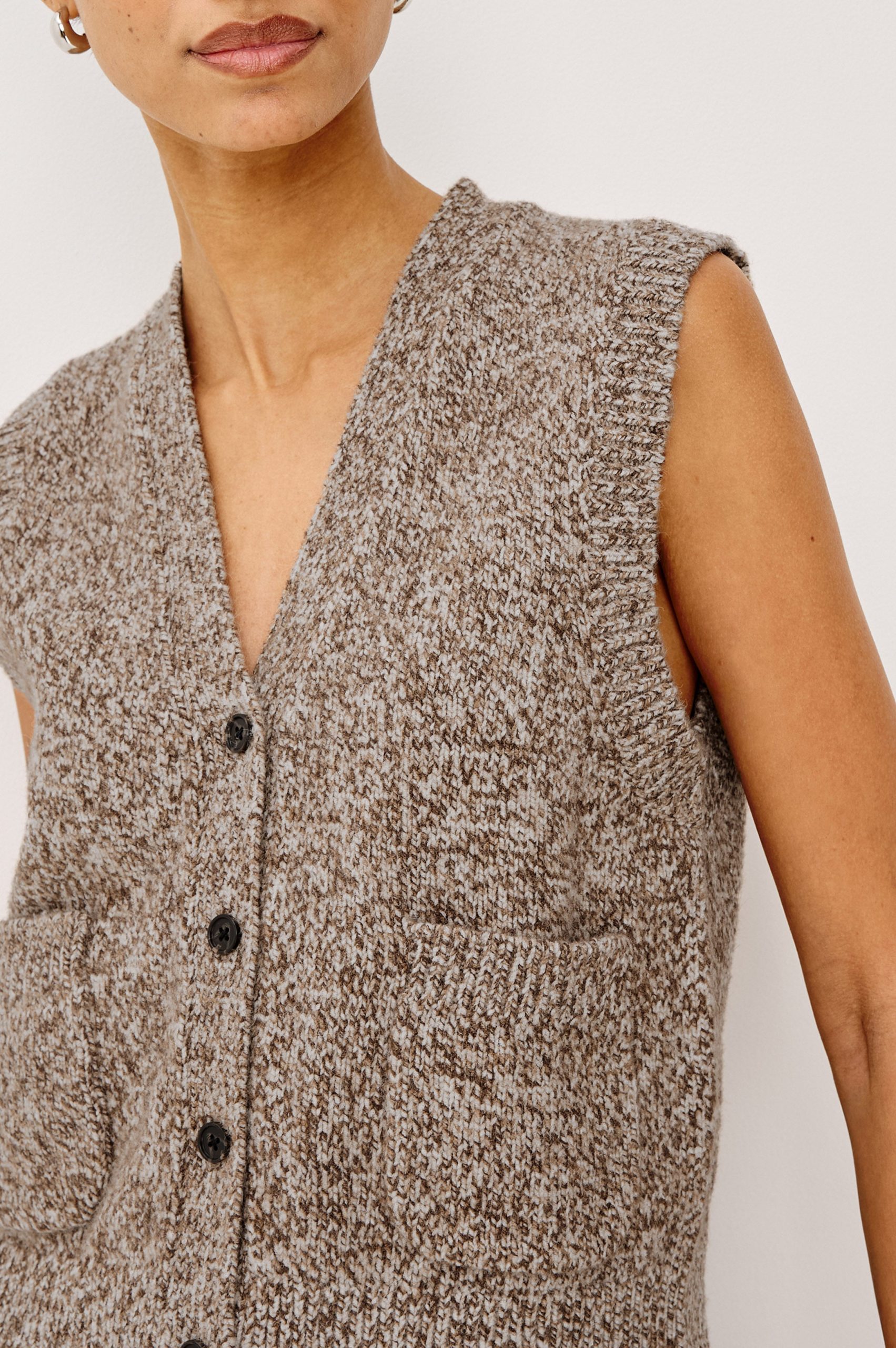 KASMIR VEST - BROWN MELANGE - Image 2