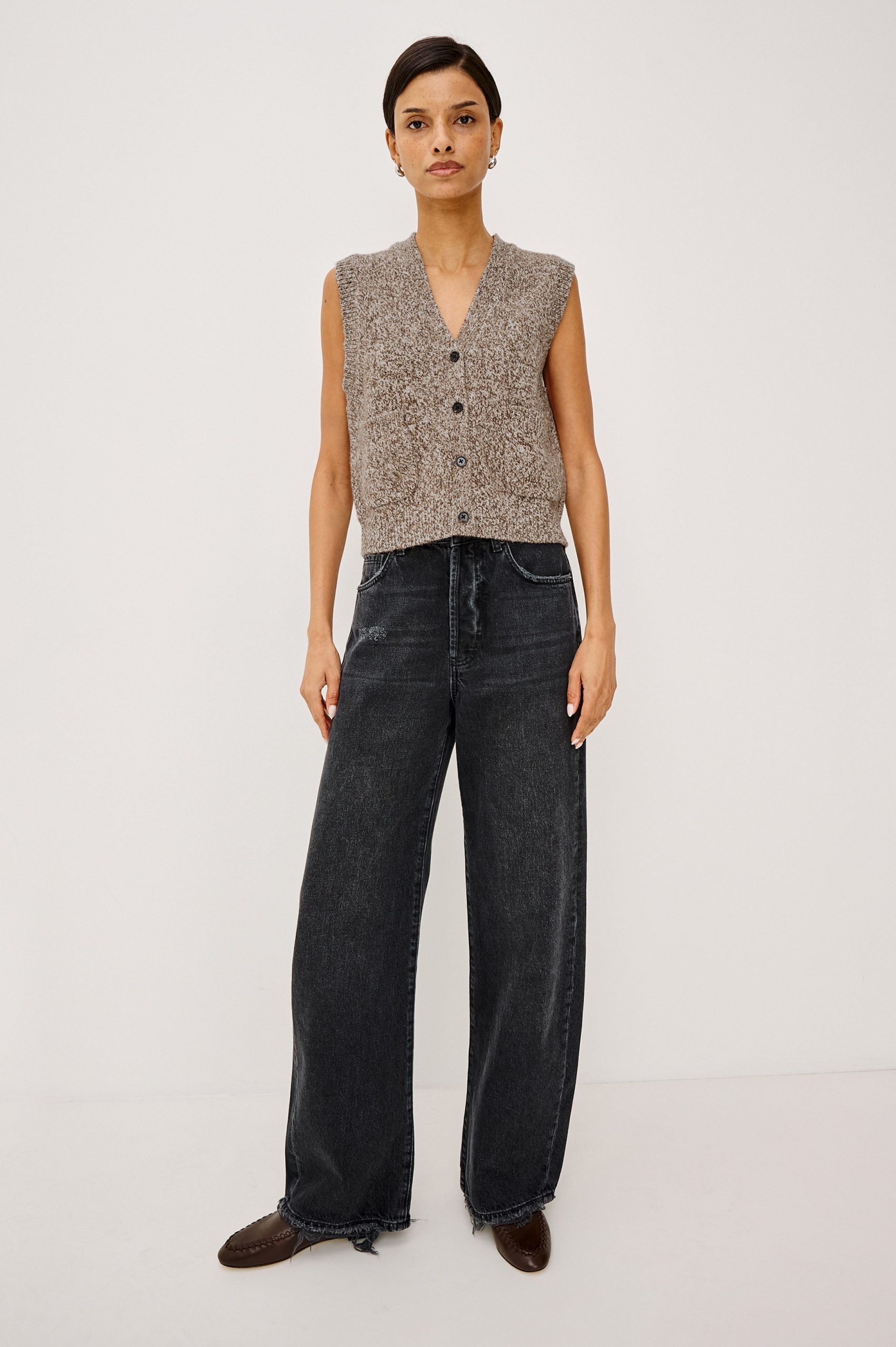 KASMIR VEST - BROWN MELANGE - Image 3