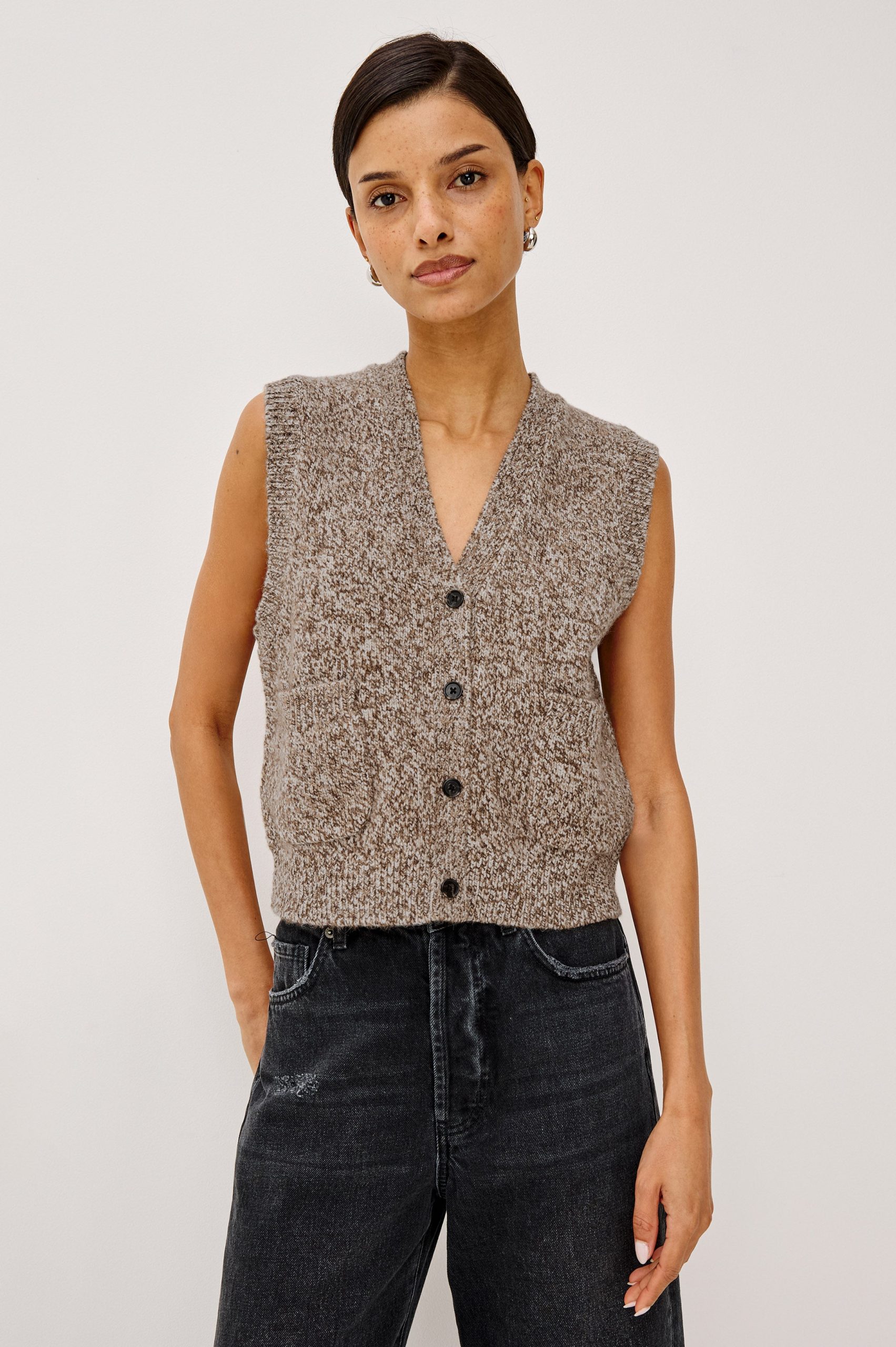 KASMIR VEST - BROWN MELANGE - Image 4