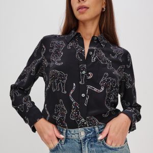 KATE SHIRT - BLACK JAGUARS
