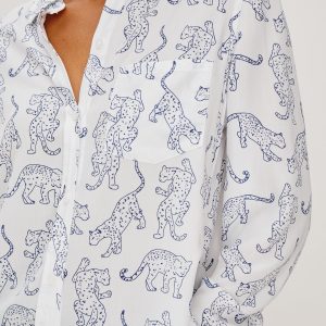 KATHRYN SHIRT - COBALT JAGUAR