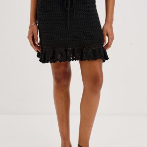 KAYLIE SKIRT - BLACK CROCHET