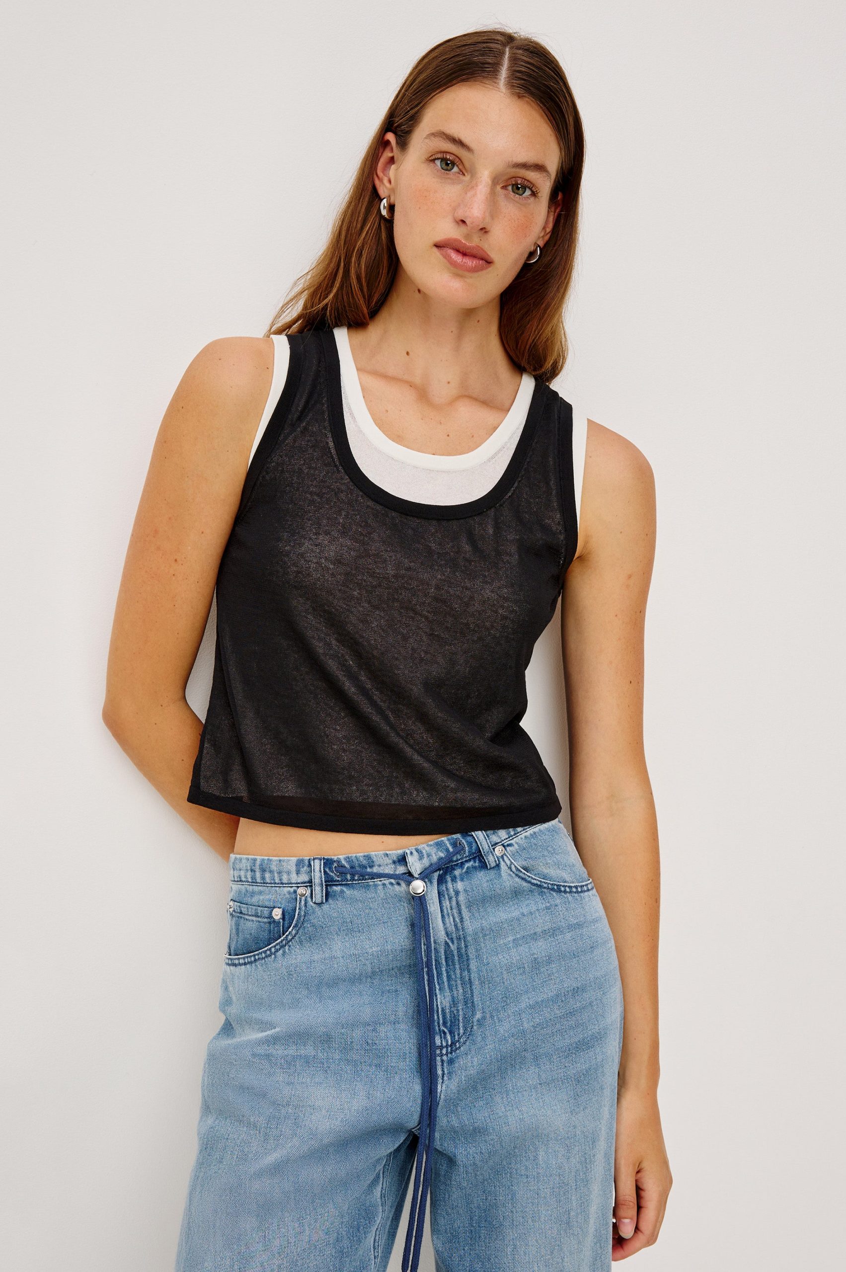 KELLY TOP - BLACK IVORY - Image 4