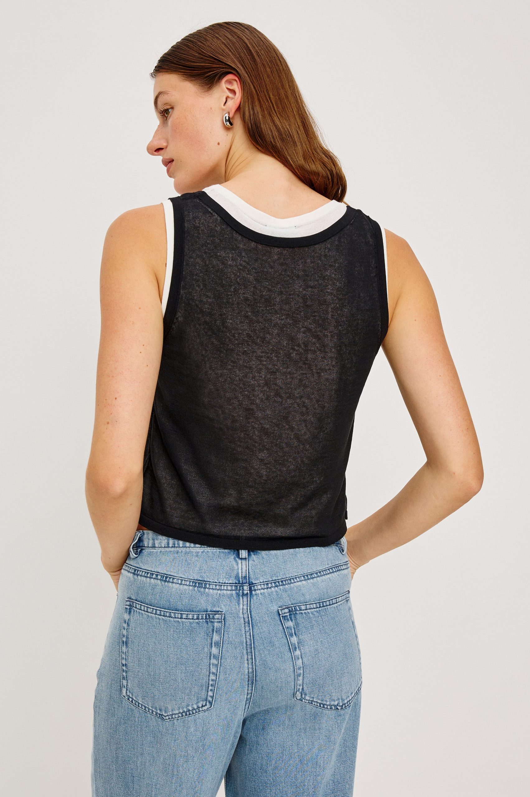 KELLY TOP - BLACK IVORY - Image 5