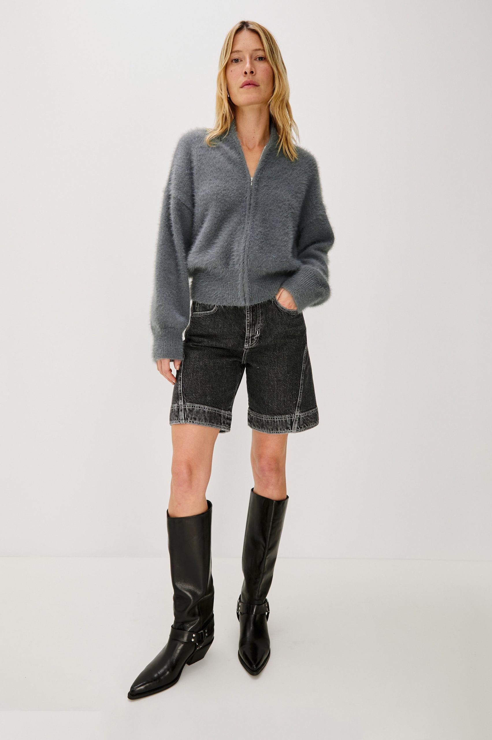 KERRY SWEATER - HEATHER CHARCOAL - Image 3