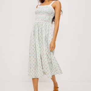 KIMIKO DRESS - PEACH PEONY
