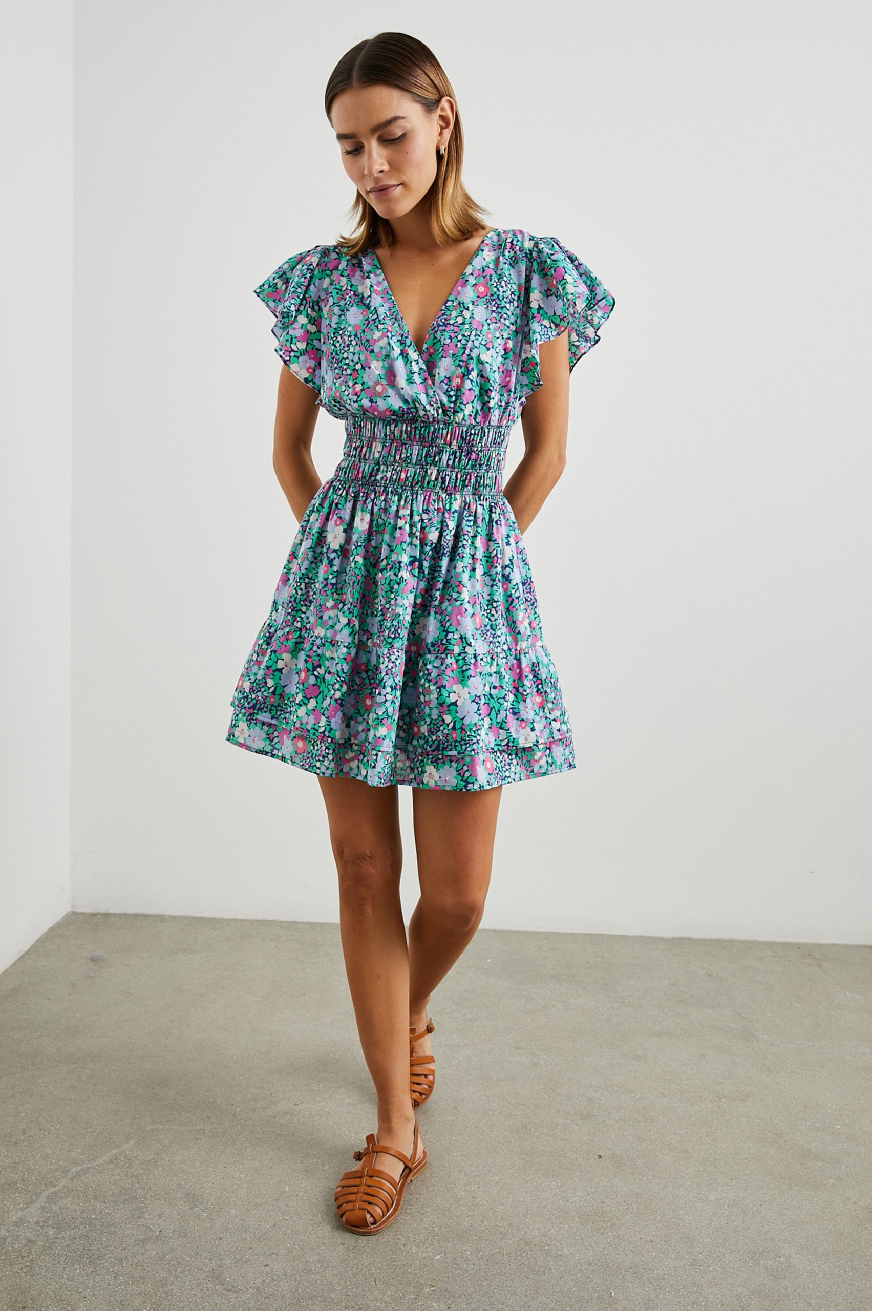 KIMORA DRESS - NAVY LEILANI FLORAL - Image 3