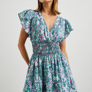 KIMORA DRESS - NAVY LEILANI FLORAL