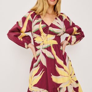 KRINA DRESS - RED PALMA