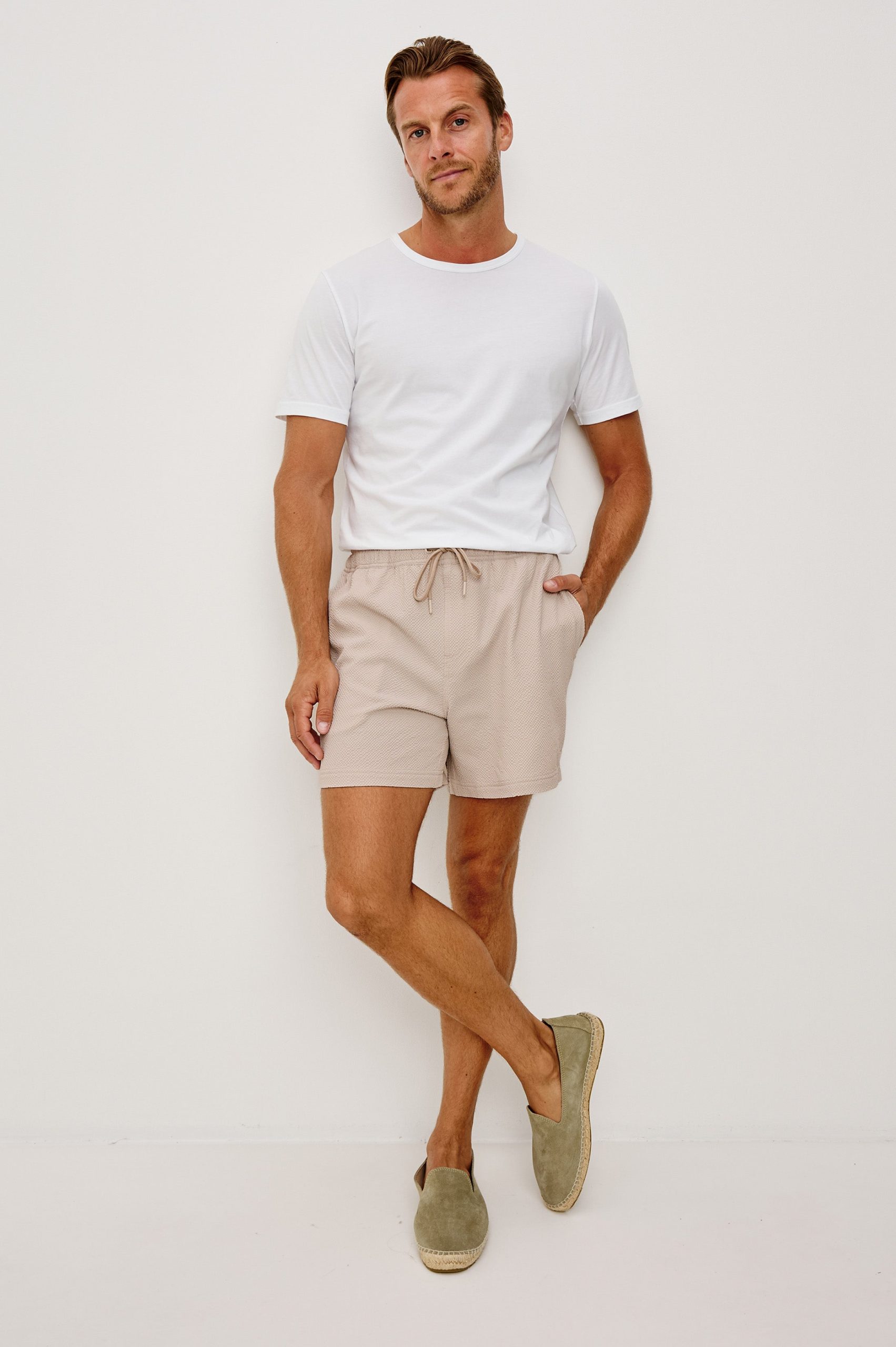 LA BREA SWIM SHORT - KHAKI CHECK SEERSUCKER - Image 3