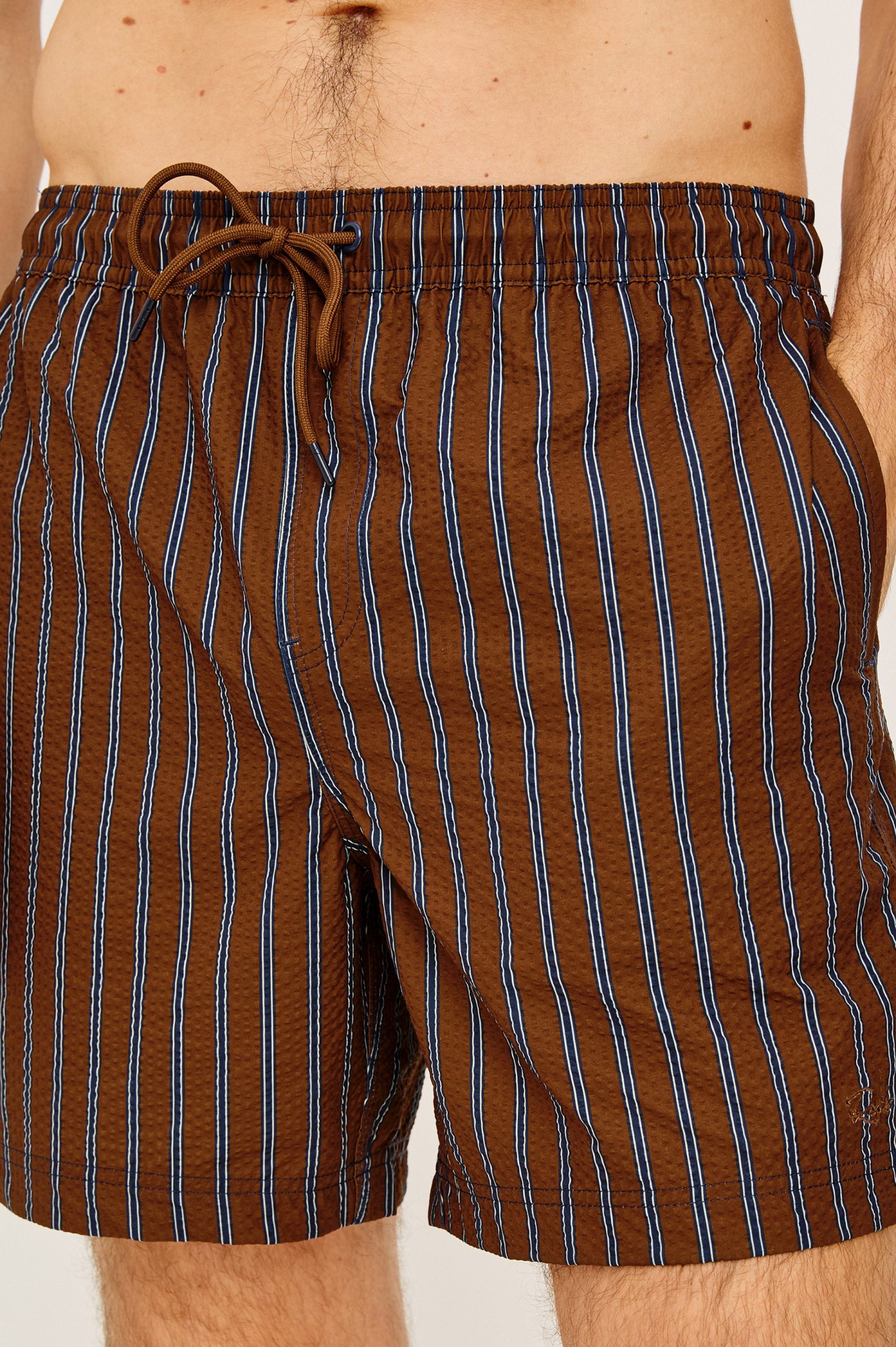 LA BREA SWIM SHORT - RUST NAVY STRIPE - Image 2