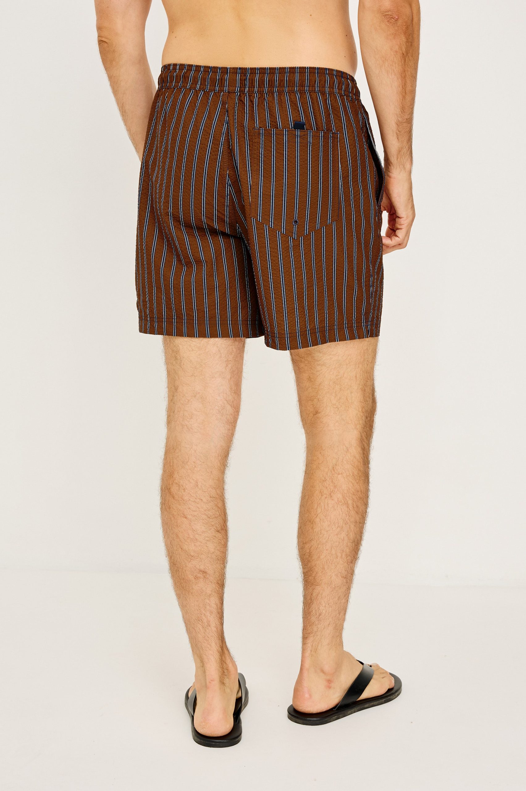 LA BREA SWIM SHORT - RUST NAVY STRIPE - Image 4