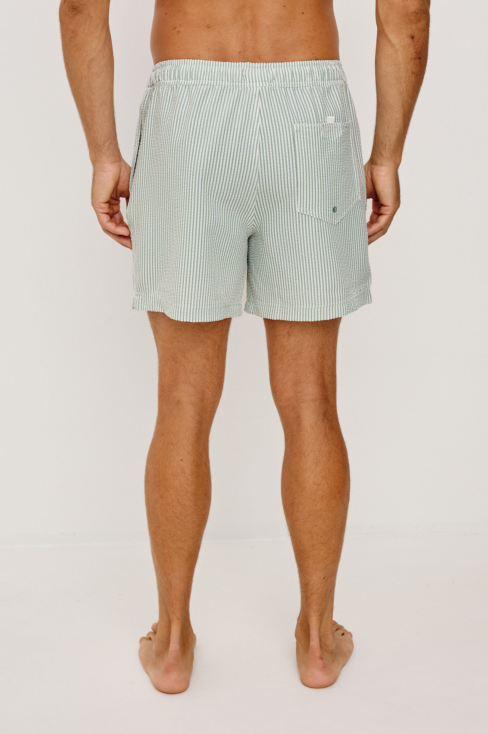 LA BREA SWIM SHORT - SAGE WHITE SEERSUCKER - Image 5