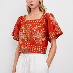 LAINE TOP - TERRACOTTA