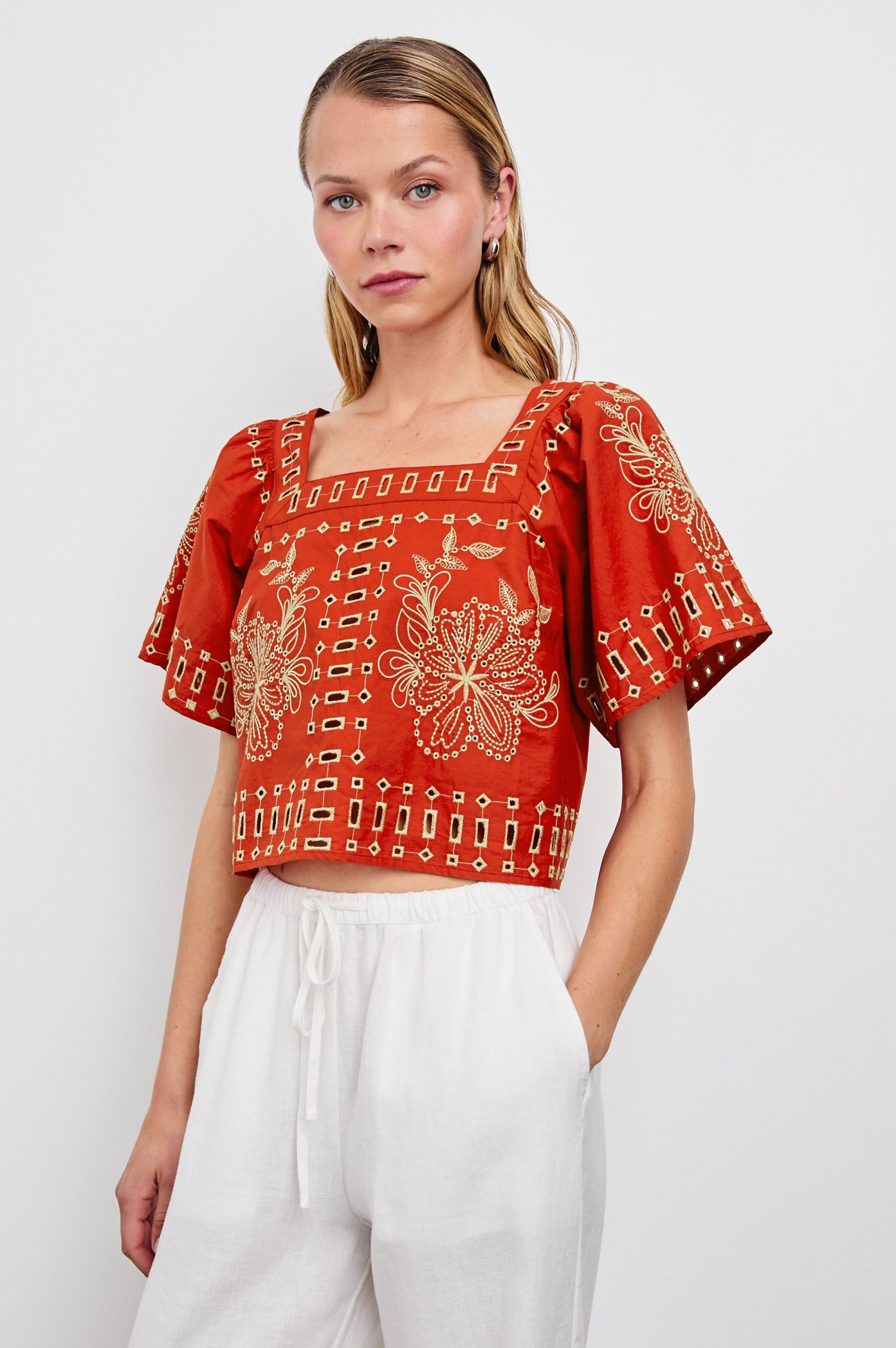 LAINE TOP - TERRACOTTA
