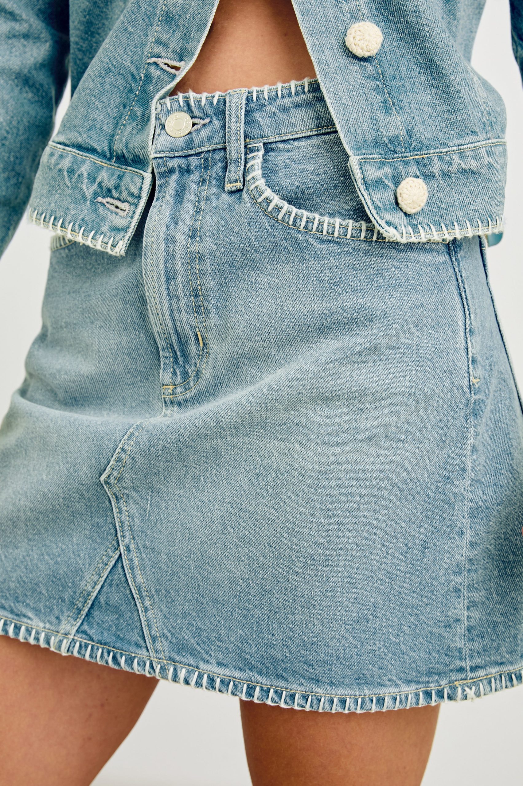 LAUREL SKIRT - HARBOR BLANKET STITCH