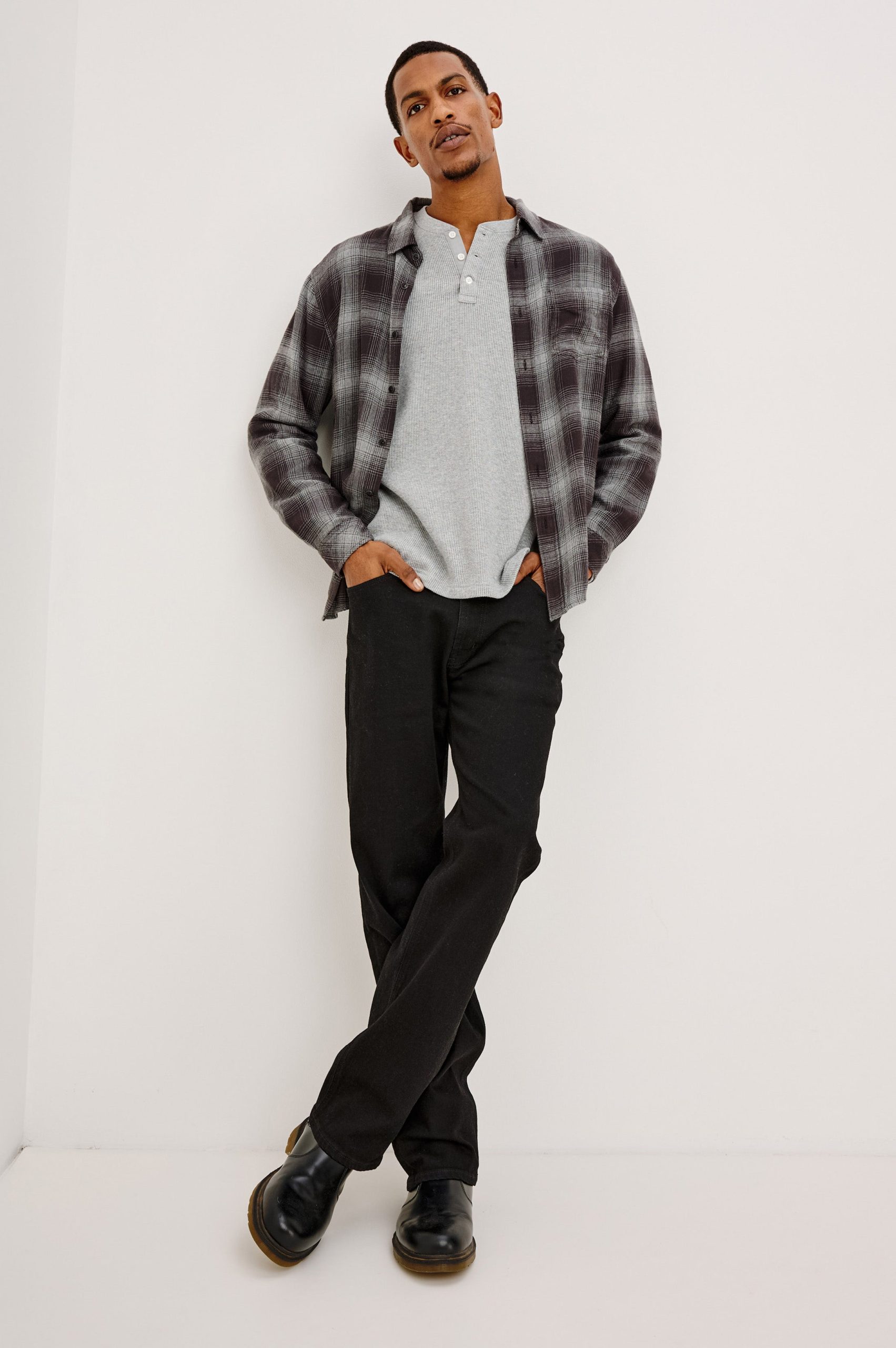 LENNOX SHIRT - SILVER OBSIDIAN